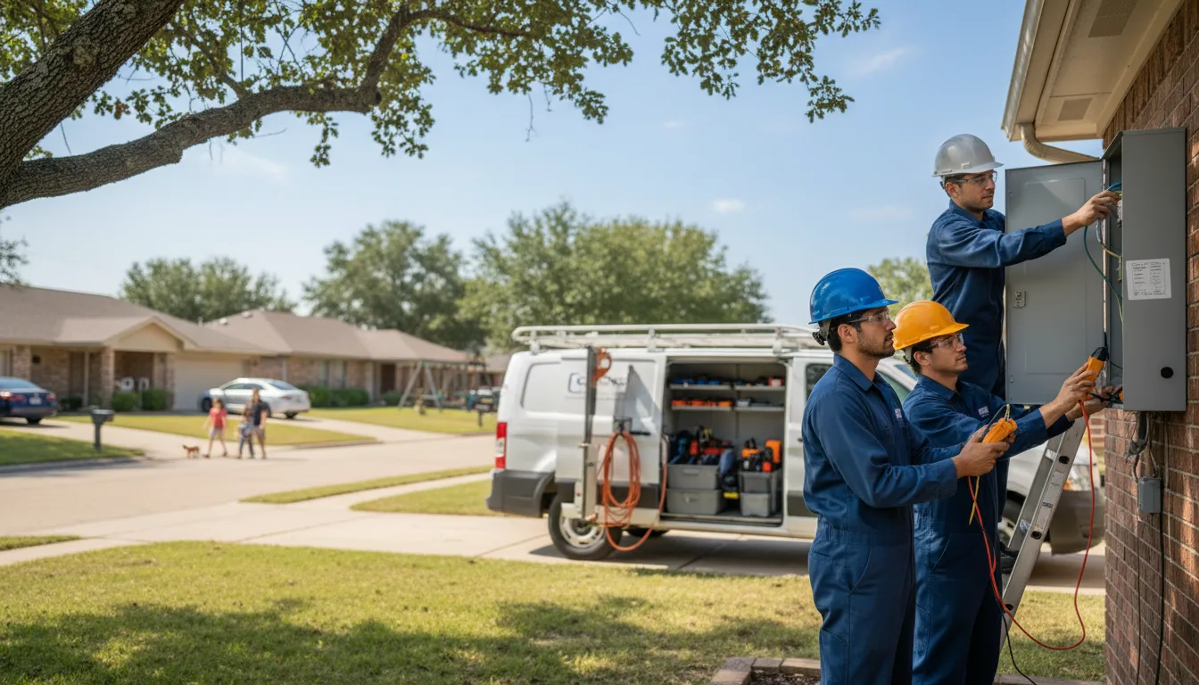Certified electrician providing emergency electrical services in Fluvanna, TX
